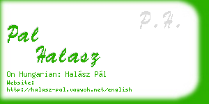 pal halasz business card