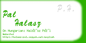 pal halasz business card
